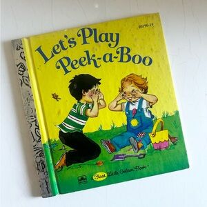 Vintage 1981 Let's Play Peek-a-Boo Mini A First Little Golden Book